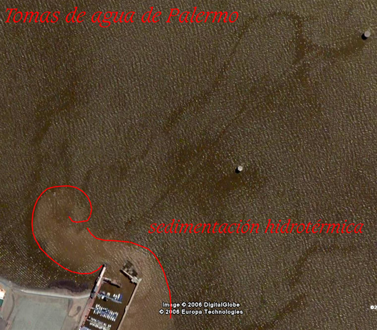 sedimentaciones orientadas por hidrotermias al final de la calle Salguero